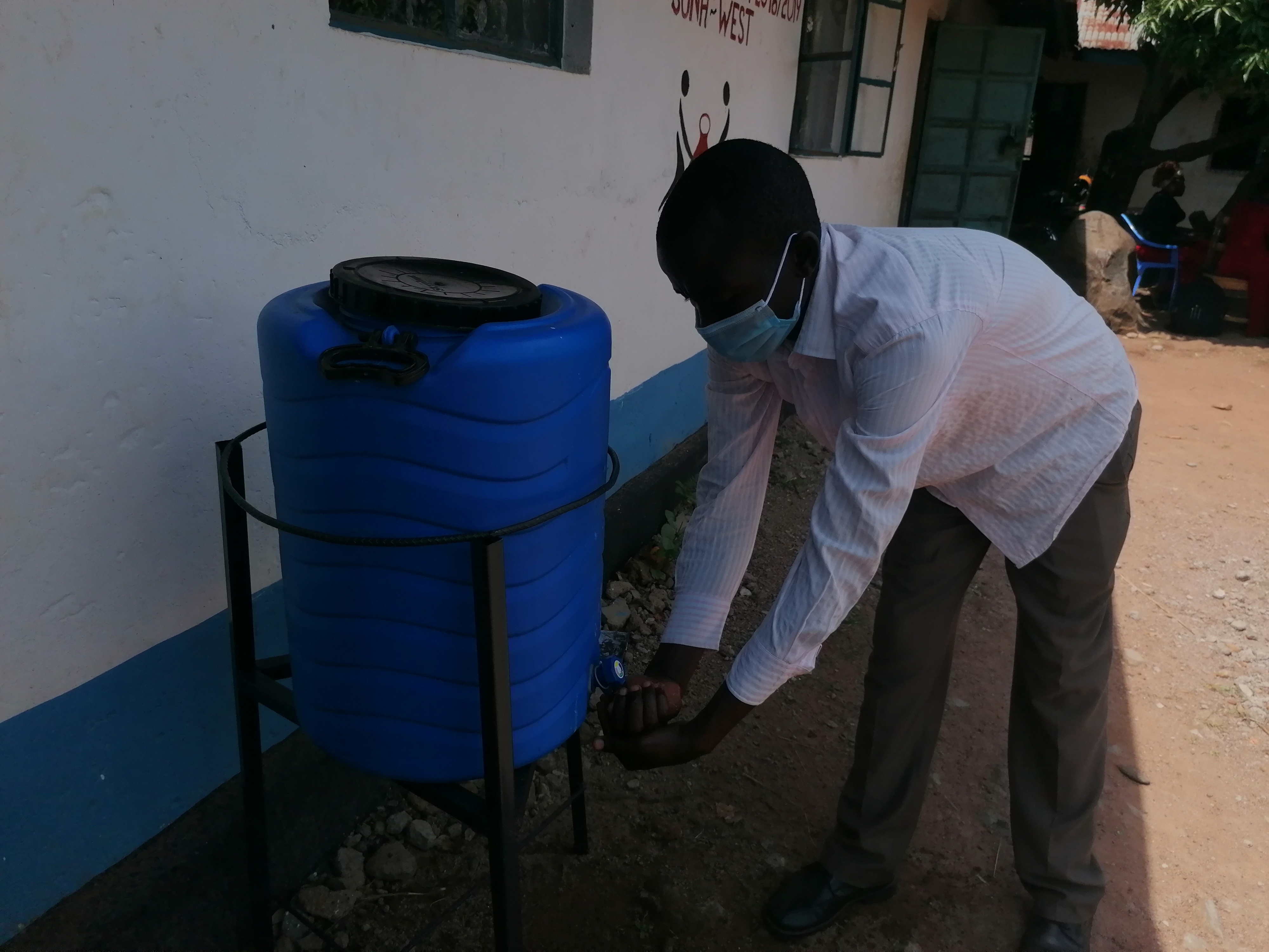 P4P has given two handwashing stations to eight schools to enable the children have access to clean water.