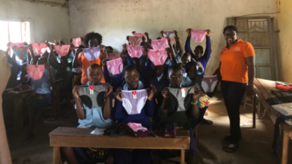 Days for Girls kits presented to girls at Boya Primary School