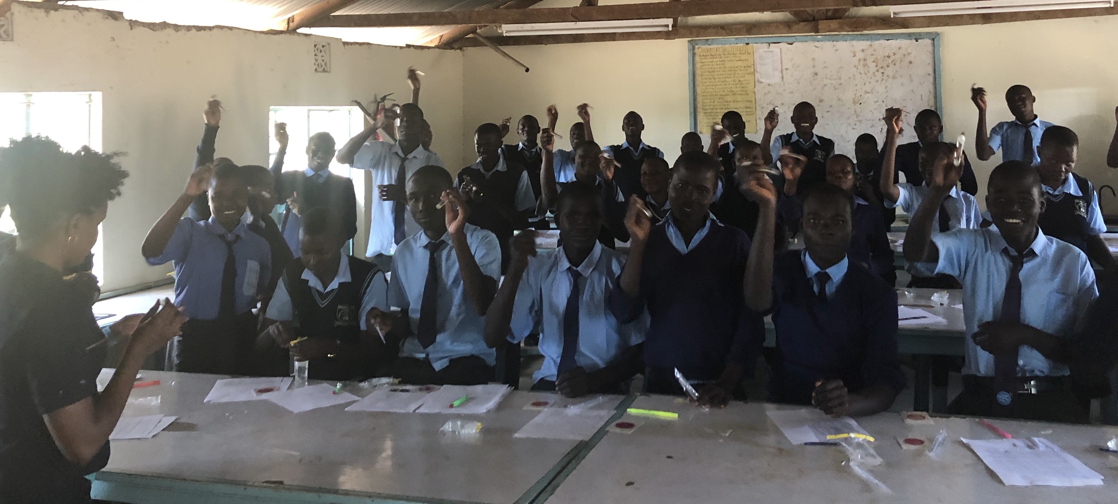 Water testing at Magongo Ribe High School